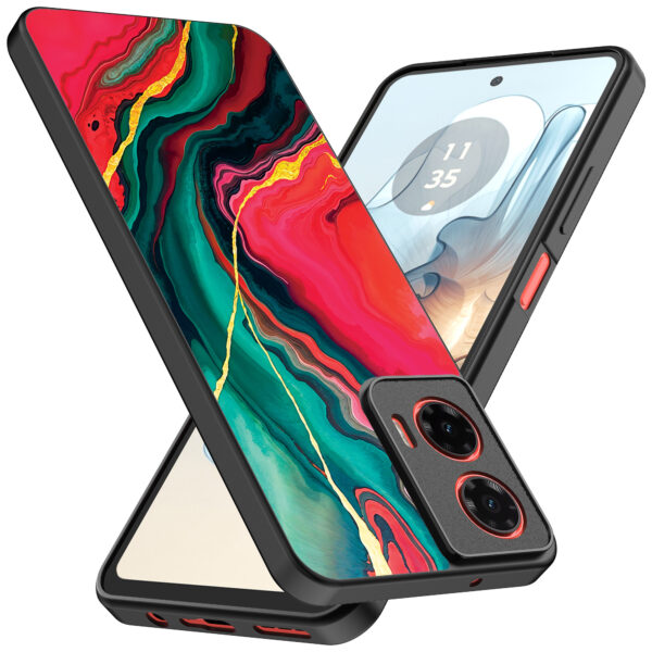 Motorola Moto G04-G24-G24 Power-E14 telefoonhoesje met rood groen marmer opdruk (2)