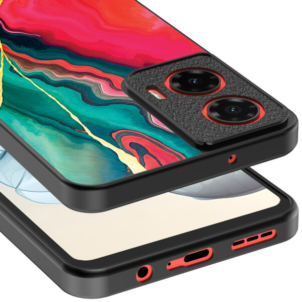 Motorola Moto G04-G24-G24 Power-E14 telefoonhoesje met rood groen marmer opdruk (4)