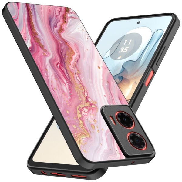 Motorola Moto G04-G24-G24 Power-E14 telefoonhoesje met roze marmer opdruk (2)