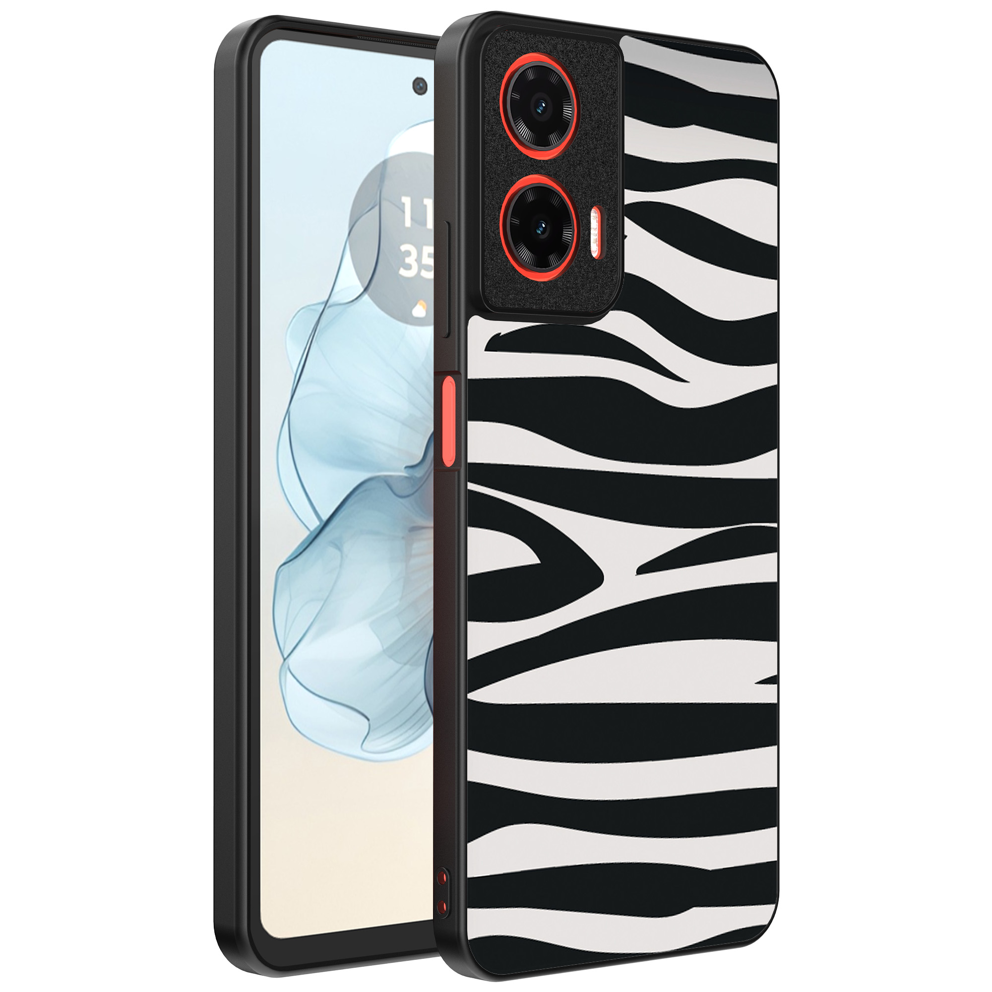 Motorola Moto G04-G24-G24 Power-E14 telefoonhoesje met zebra opdruk (1)
