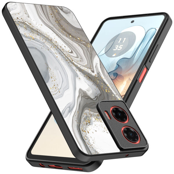 Motorola Moto G04-G24-G24 Power-E14 telefoonhoesje met zilver marmer opdruk (2)