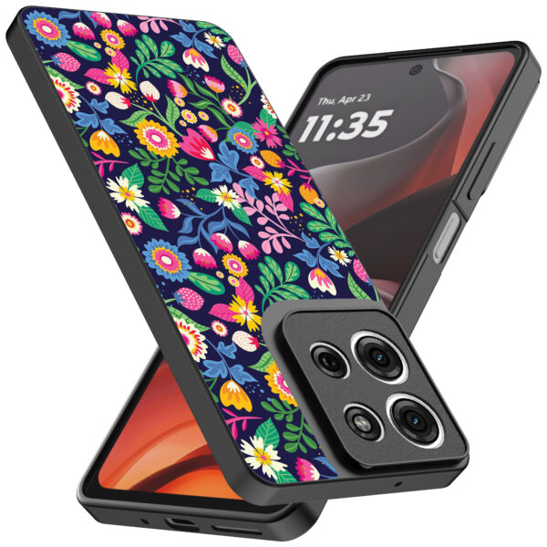 Motorola Moto G15 telefoonhoesje met bloemen opdruk (2)