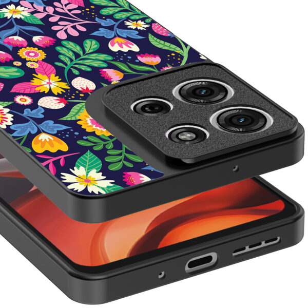 Motorola Moto G15 telefoonhoesje met bloemen opdruk (4)