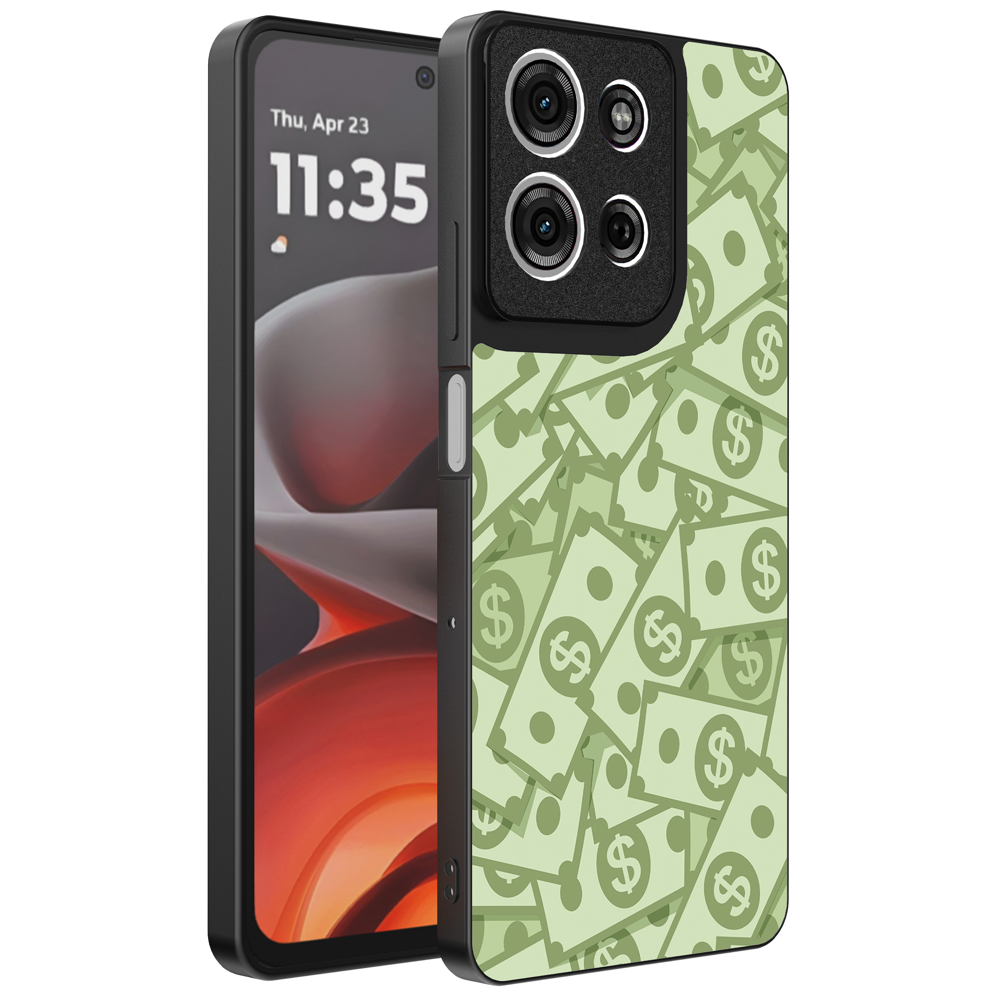 Motorola Moto G15 telefoonhoesje met geld opdruk (1)