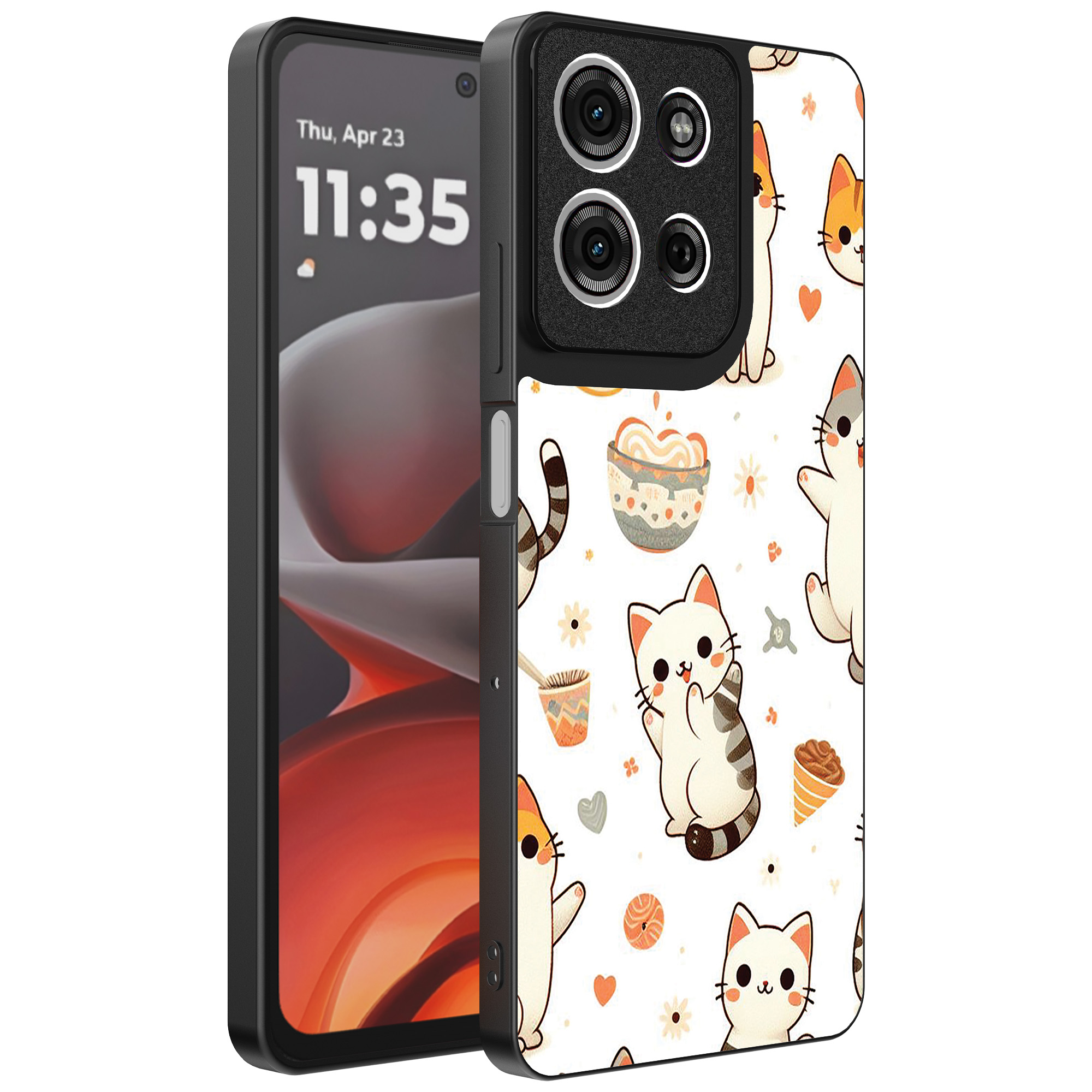 Motorola Moto G15 telefoonhoesje met katten opdruk (1)