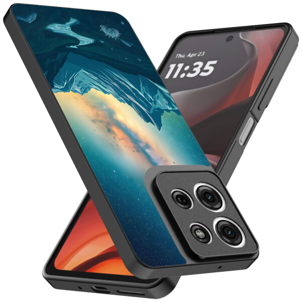Motorola Moto G15 telefoonhoesje met sterrenhemel opdruk (2)