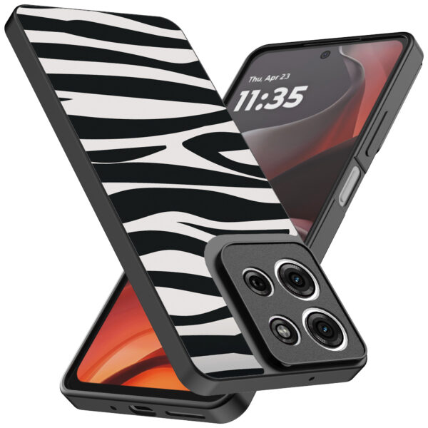 Motorola Moto G15 telefoonhoesje met zebra opdruk (2)