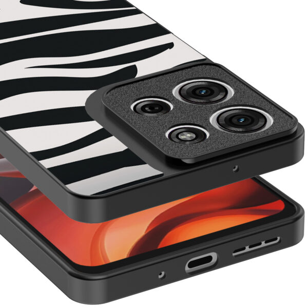 Motorola Moto G15 telefoonhoesje met zebra opdruk (4)