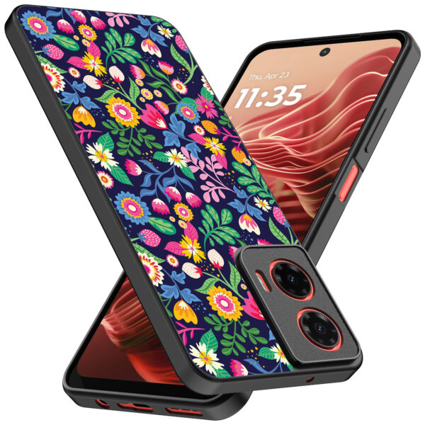 Motorola Moto G35 telefoonhoesje met bloemen opdruk (2)