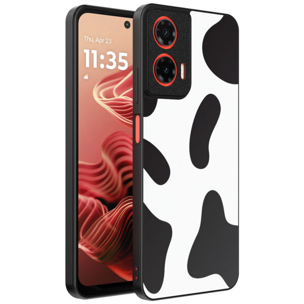 Motorola Moto G35 telefoonhoesje met koeienvlekken opdruk (1)