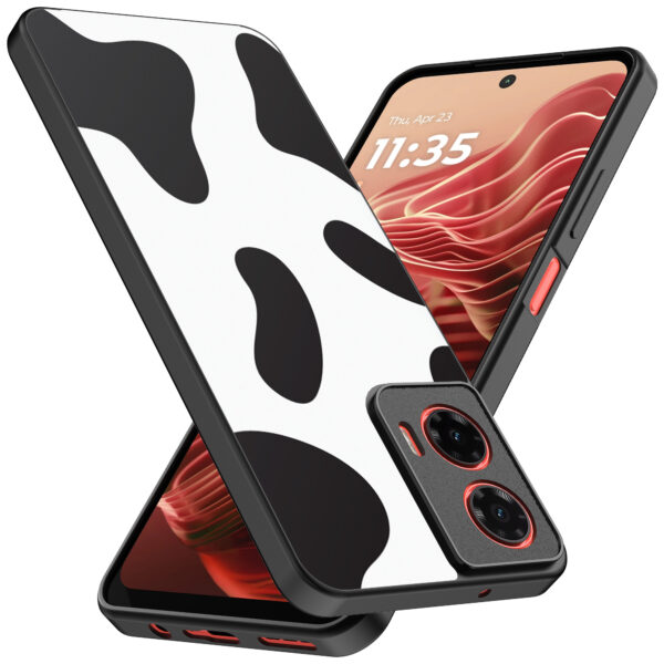 Motorola Moto G35 telefoonhoesje met koeienvlekken opdruk (2)