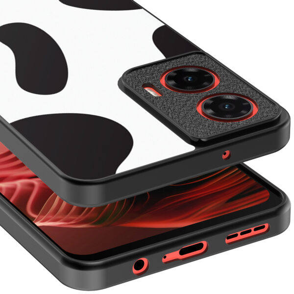 Motorola Moto G35 telefoonhoesje met koeienvlekken opdruk (4)