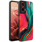 Motorola Moto G35 telefoonhoesje met rood groen marmer opdruk (1)Motorola Moto G35 telefoonhoesje met rood groen marmer opdruk (1)