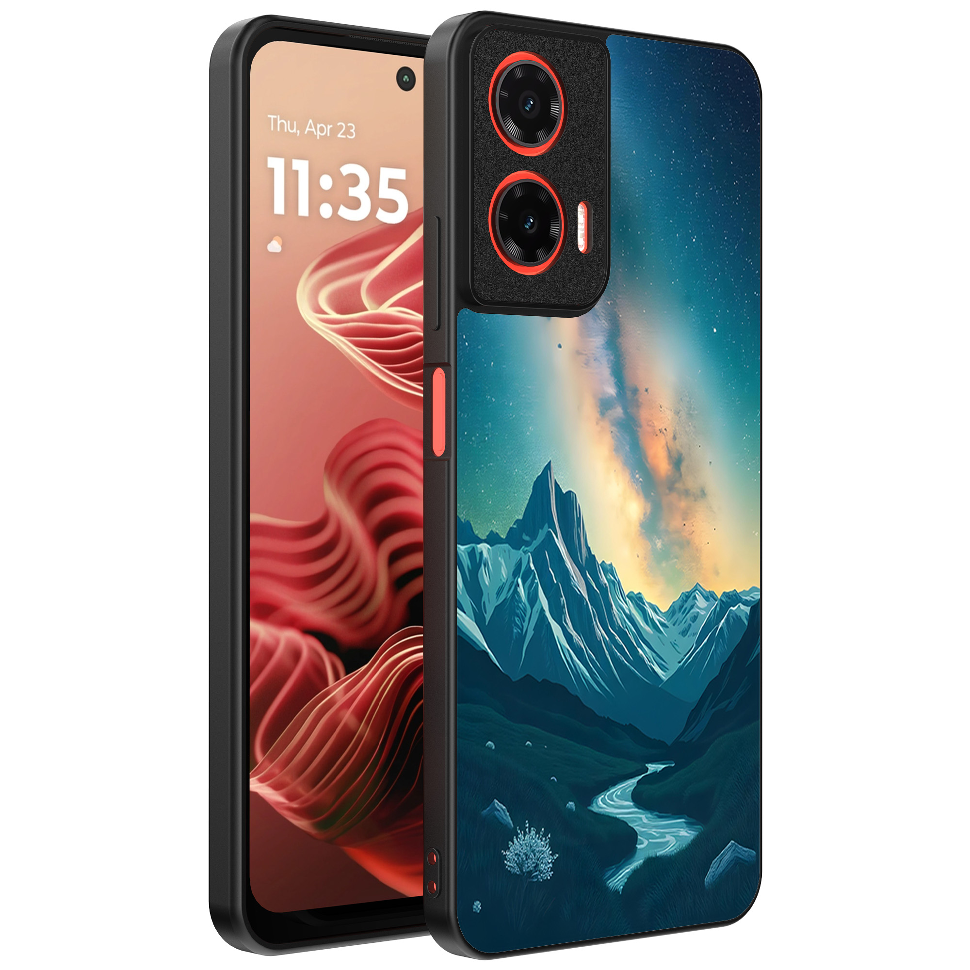 Motorola Moto G35 telefoonhoesje met sterrenhemel opdruk (1)