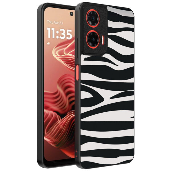 Motorola Moto G35 telefoonhoesje met zebra opdruk (1)