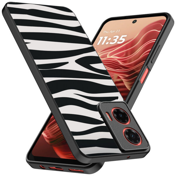 Motorola Moto G35 telefoonhoesje met zebra opdruk (2)