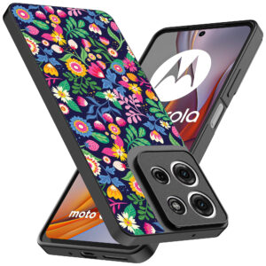 Motorola Moto G75 telefoonhoesje met bloemen opdruk (2)