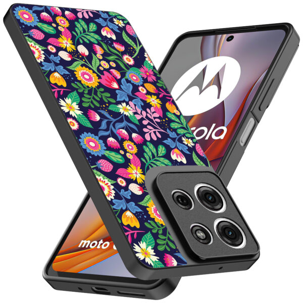 Motorola Moto G75 telefoonhoesje met bloemen opdruk (2)