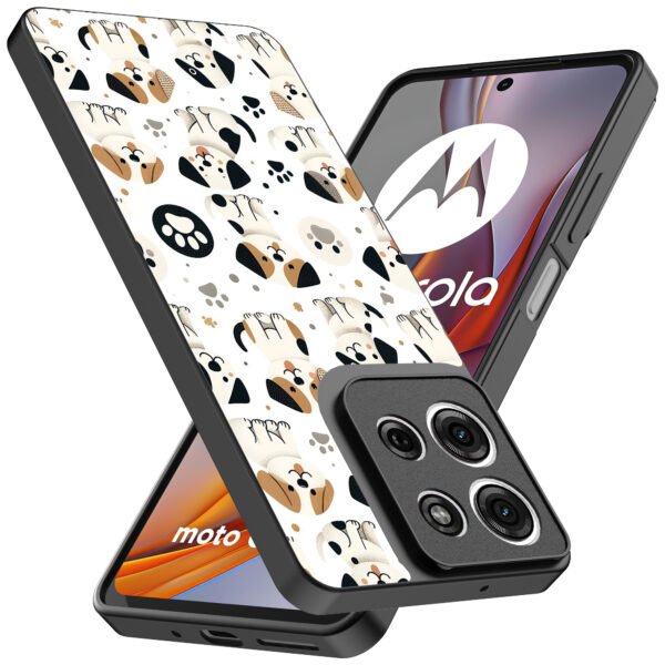 Motorola Moto G75 telefoonhoesje met honden opdruk (2)