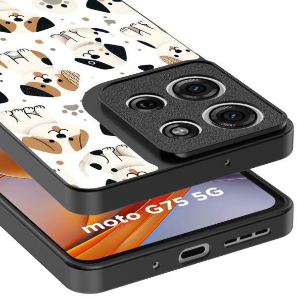 Motorola Moto G75 telefoonhoesje met honden opdruk (4)