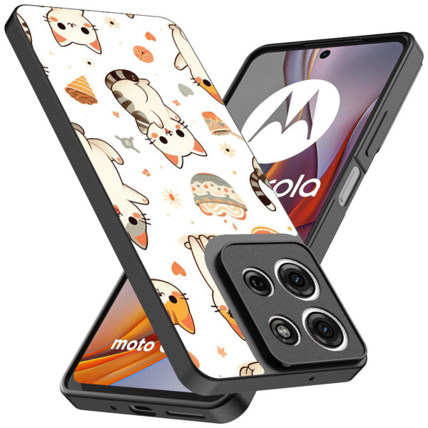 Motorola Moto G75 telefoonhoesje met katten opdruk (2)