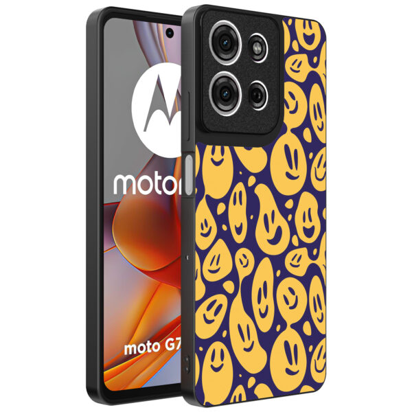 Motorola Moto G75 telefoonhoesje met smiley opdruk (1)