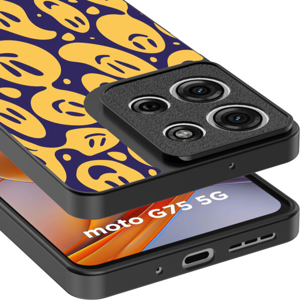 Motorola Moto G75 telefoonhoesje met smiley opdruk (4)