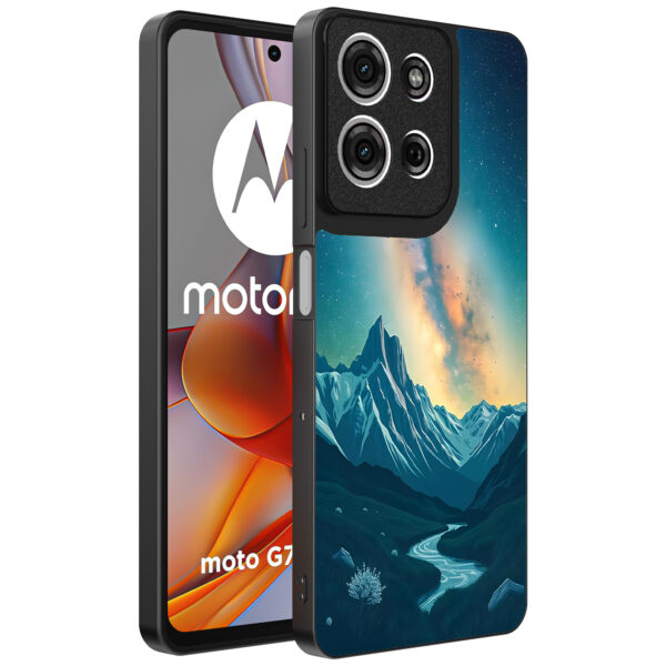 Motorola Moto G75 telefoonhoesje met sterrenhemel opdruk (1)
