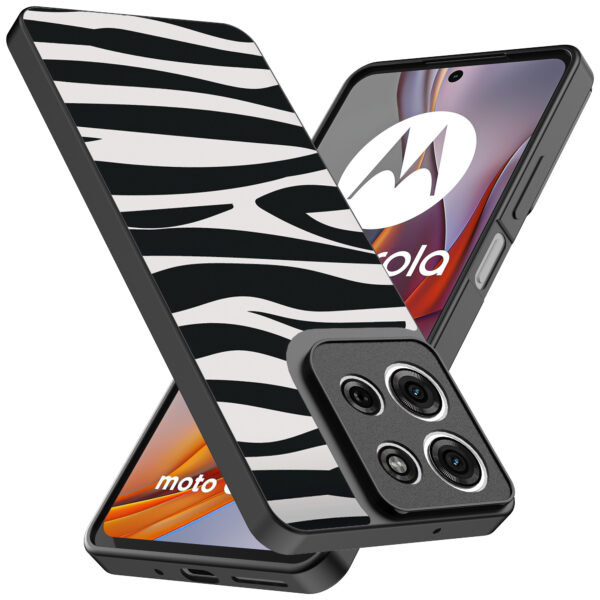Motorola Moto G75 telefoonhoesje met zebra opdruk (2)
