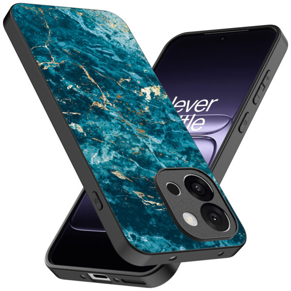 OnePlus 13T telefoonhoesje met blauw marmer opdruk (2)