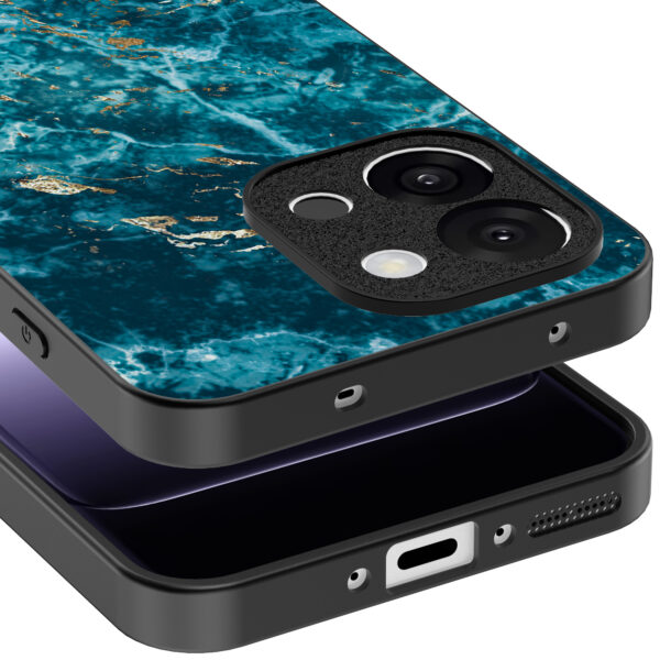 OnePlus 13T telefoonhoesje met blauw marmer opdruk (4)