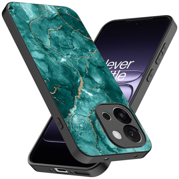 OnePlus 13T telefoonhoesje met groen marmer opdruk (2)
