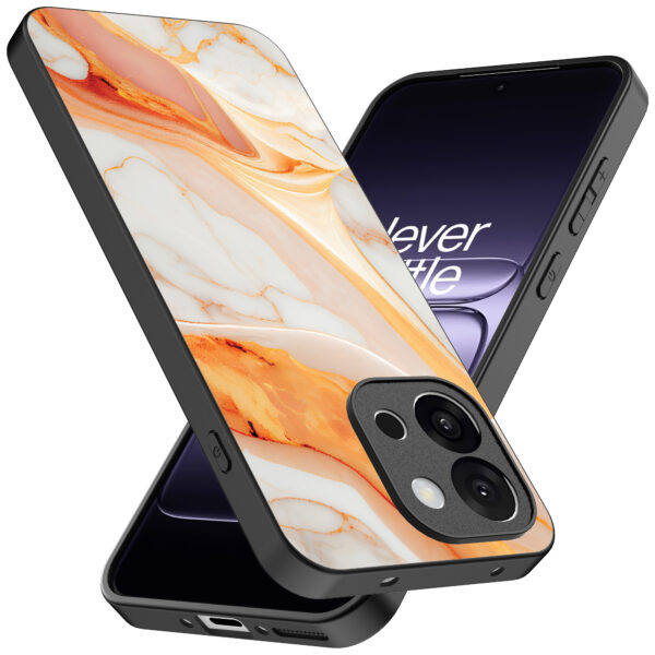 OnePlus 13T telefoonhoesje met oranje marmer opdruk (2)