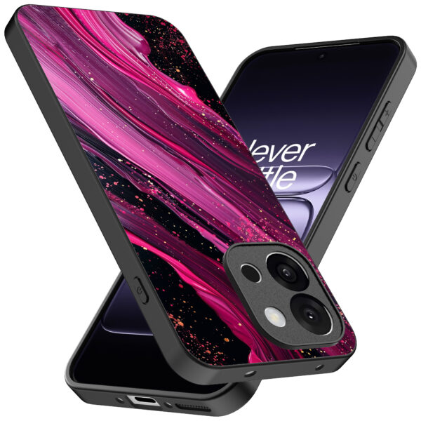 OnePlus 13T telefoonhoesje met paars roze marmer opdruk (2)