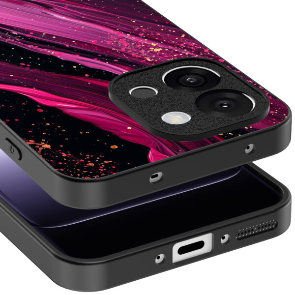 OnePlus 13T telefoonhoesje met paars roze marmer opdruk (4)