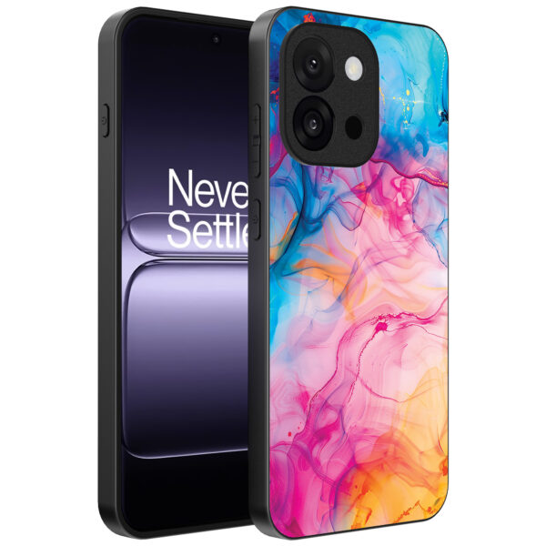 OnePlus 13T telefoonhoesje met regenboog acryl marmer opdruk (1)
