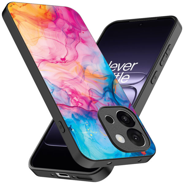 OnePlus 13T telefoonhoesje met regenboog acryl marmer opdruk (2)