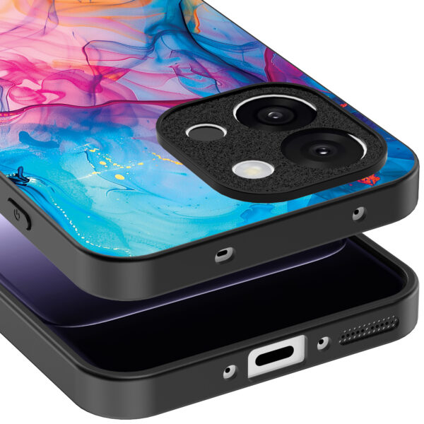 OnePlus 13T telefoonhoesje met regenboog acryl marmer opdruk (4)