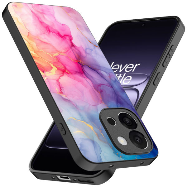 OnePlus 13T telefoonhoesje met regenboog marmer opdruk (2)