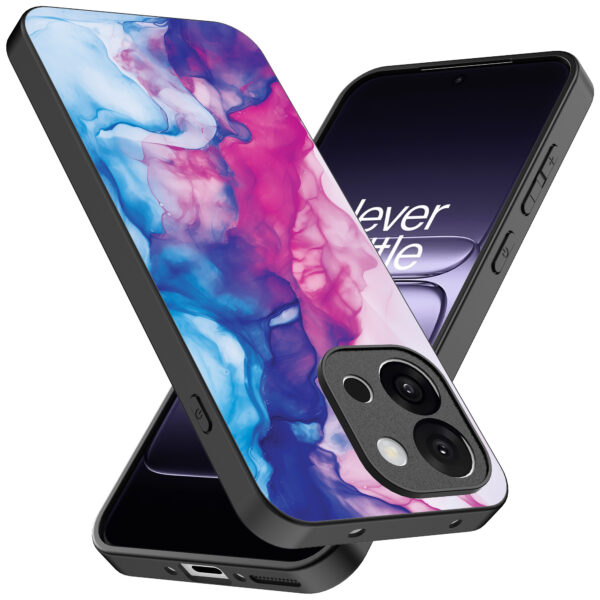 OnePlus 13T telefoonhoesje met roze blauw marmer opdruk (2)