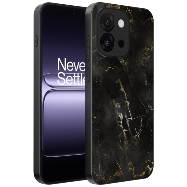 OnePlus 13T telefoonhoesje met zwart marmer opdruk (1)