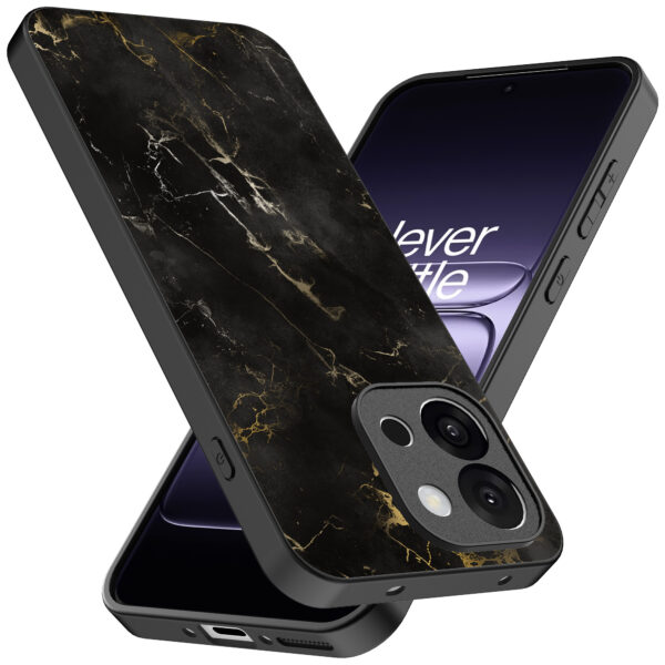 OnePlus 13T telefoonhoesje met zwart marmer opdruk (2)