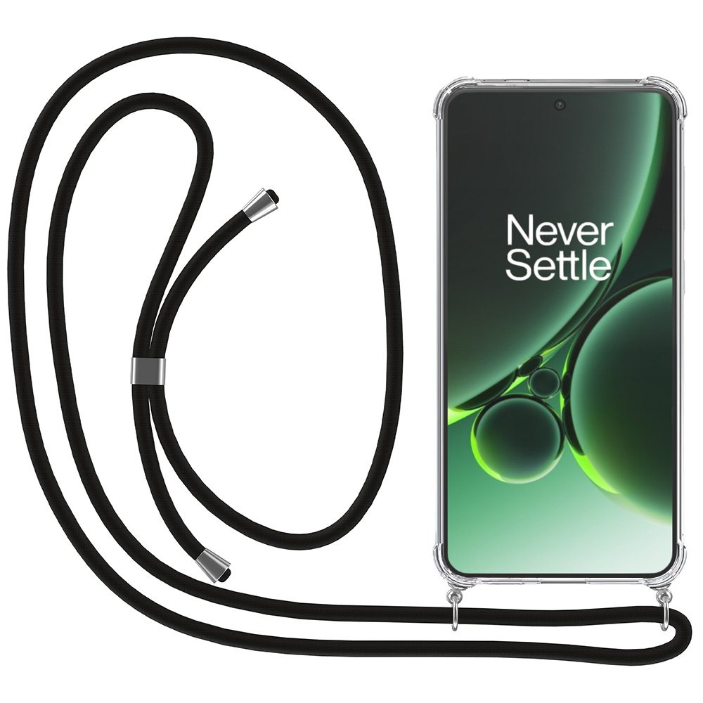 OnePlus Nord 3 transparant hoesje met koord en stootrand
