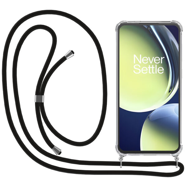 OnePlus Nord CE 3 Lite transparant hoesje met koord en stootrand