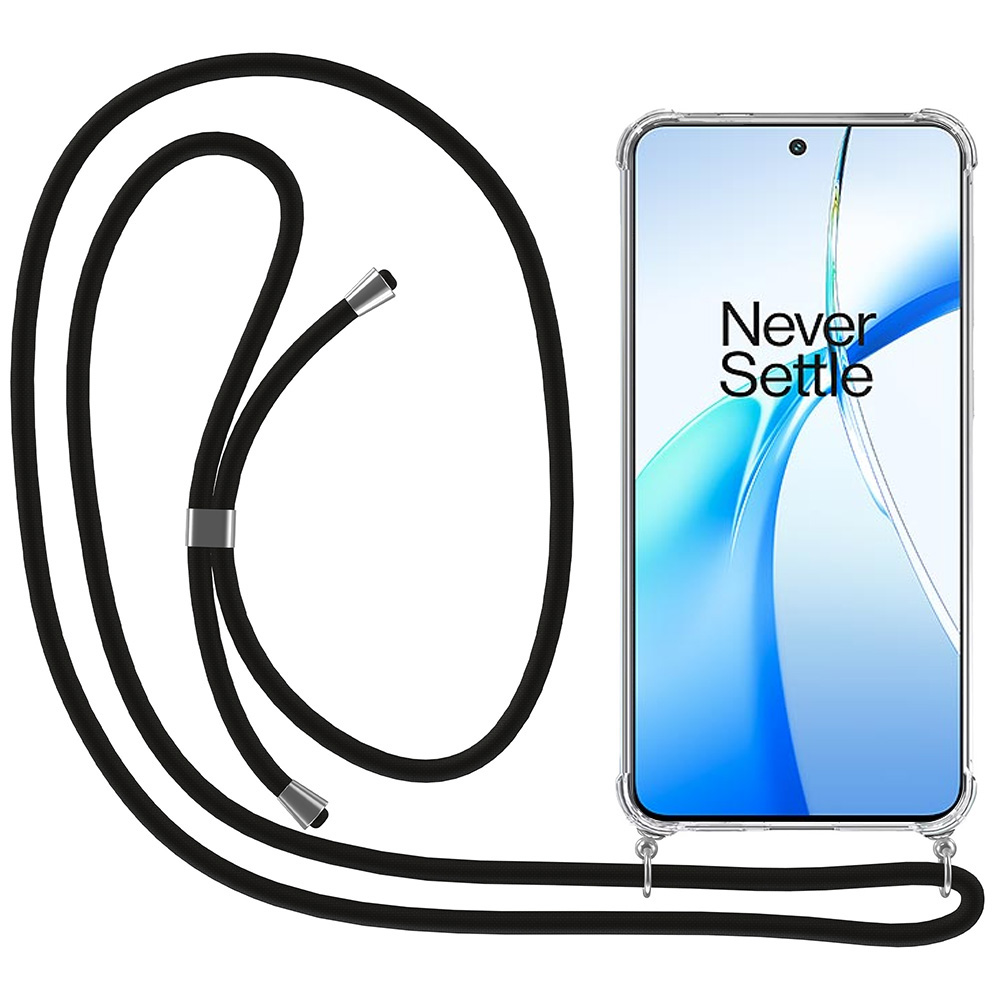 OnePlus Nord CE 4 transparant hoesje met koord en stootrand