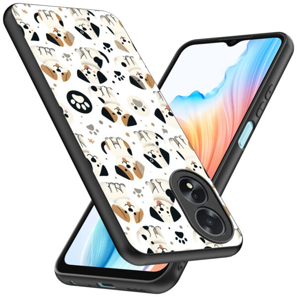 Oppo A18 telefoonhoesje met honden opdruk (2)