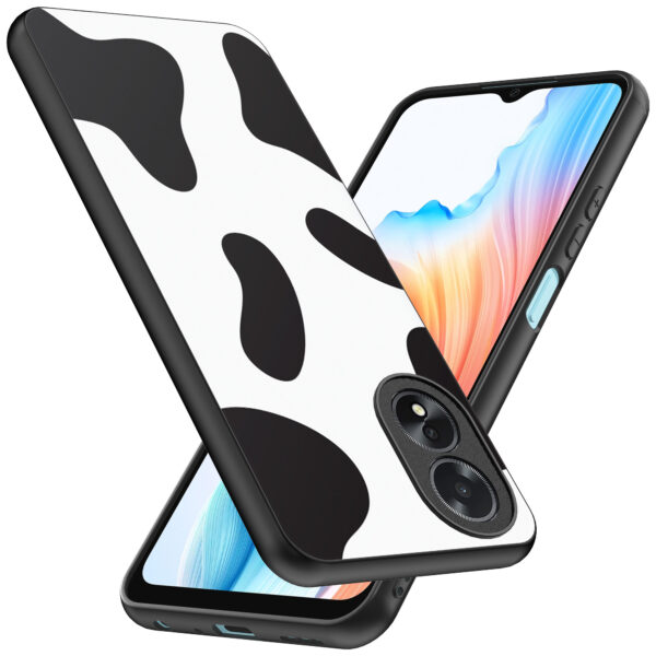 Oppo A18 telefoonhoesje met koeienvlekken opdruk (2)
