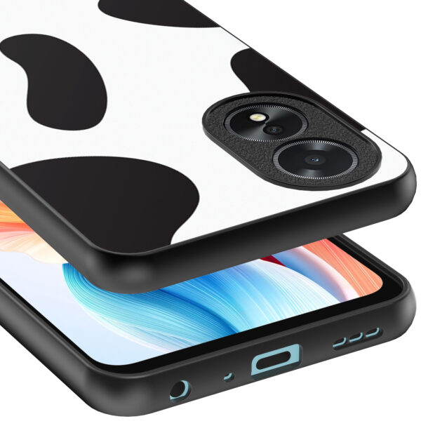 Oppo A18 telefoonhoesje met koeienvlekken opdruk (4)