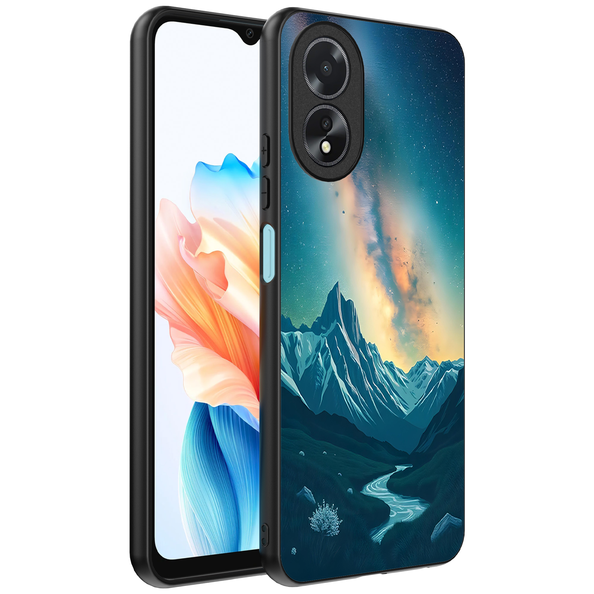 Oppo A18 telefoonhoesje met sterrenhemel opdruk (1)