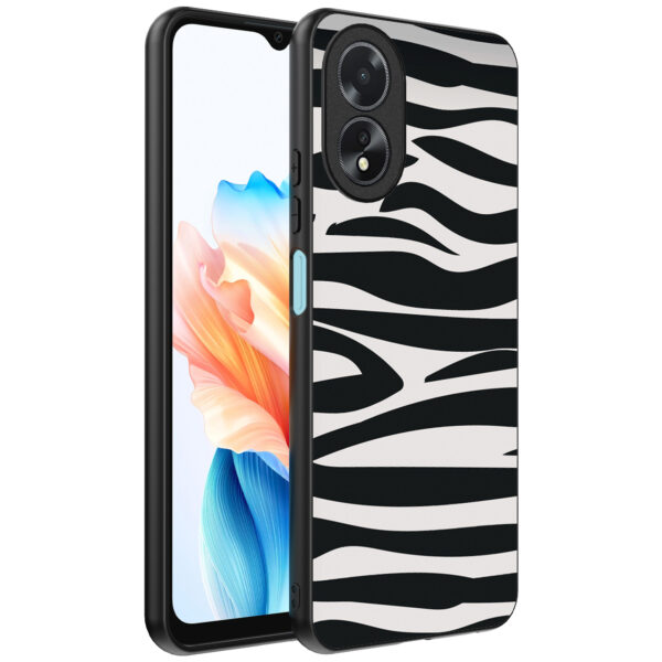Oppo A18 telefoonhoesje met zebra opdruk (1)